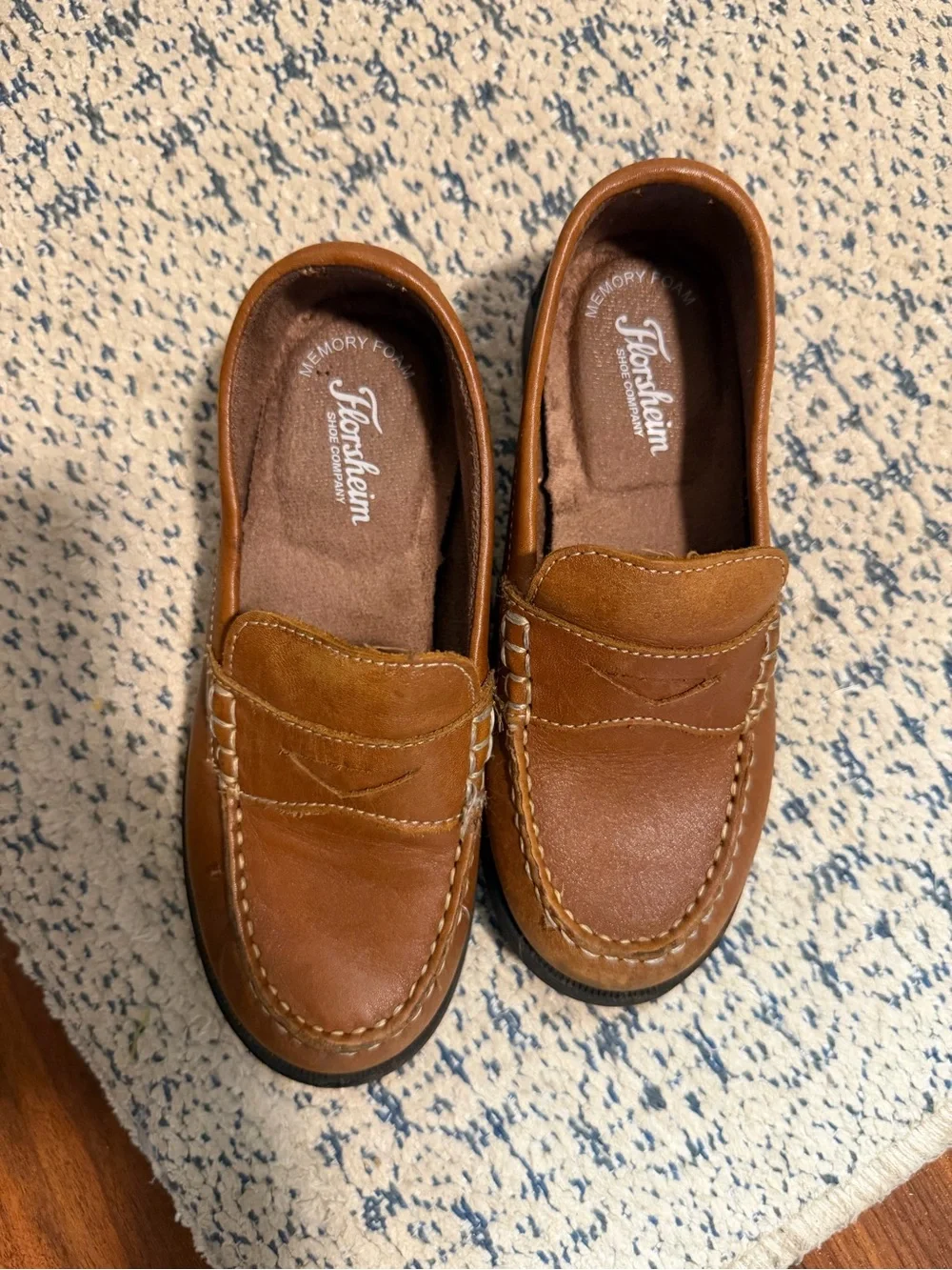 Florsheim Tan/Brown Boys Leather Upper Penny Loafers